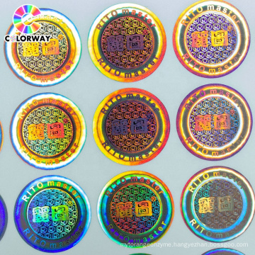 Customized logo weatherproof  3D hologram UV-coating anti-counterfeit label